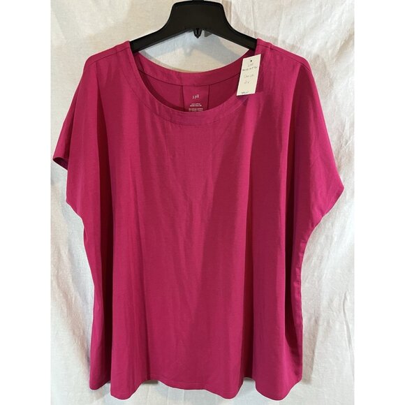 J. Jill Tops - J Jill Women’s NWT 2X Pink Luxe Supima Scoop-Neck Tee